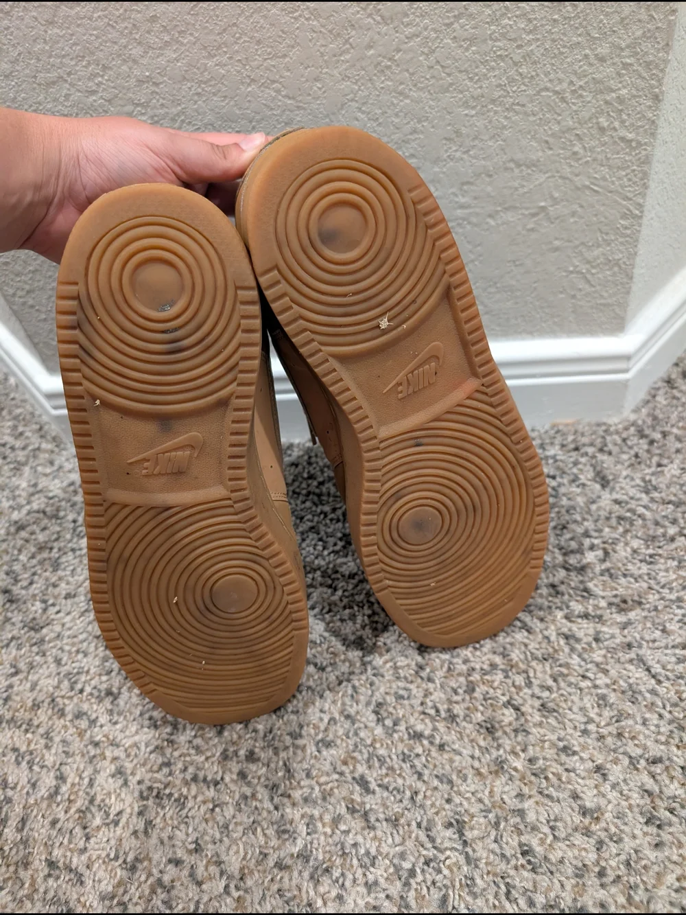 Nike Men's Wheat/Tan High-Top Sneakers